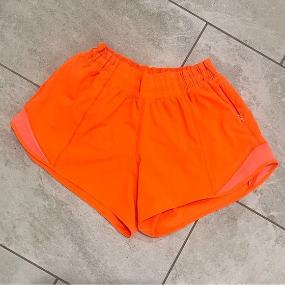 Lululemon Athletica Bright Orange Athletic Shorts - Picture 5 of 8